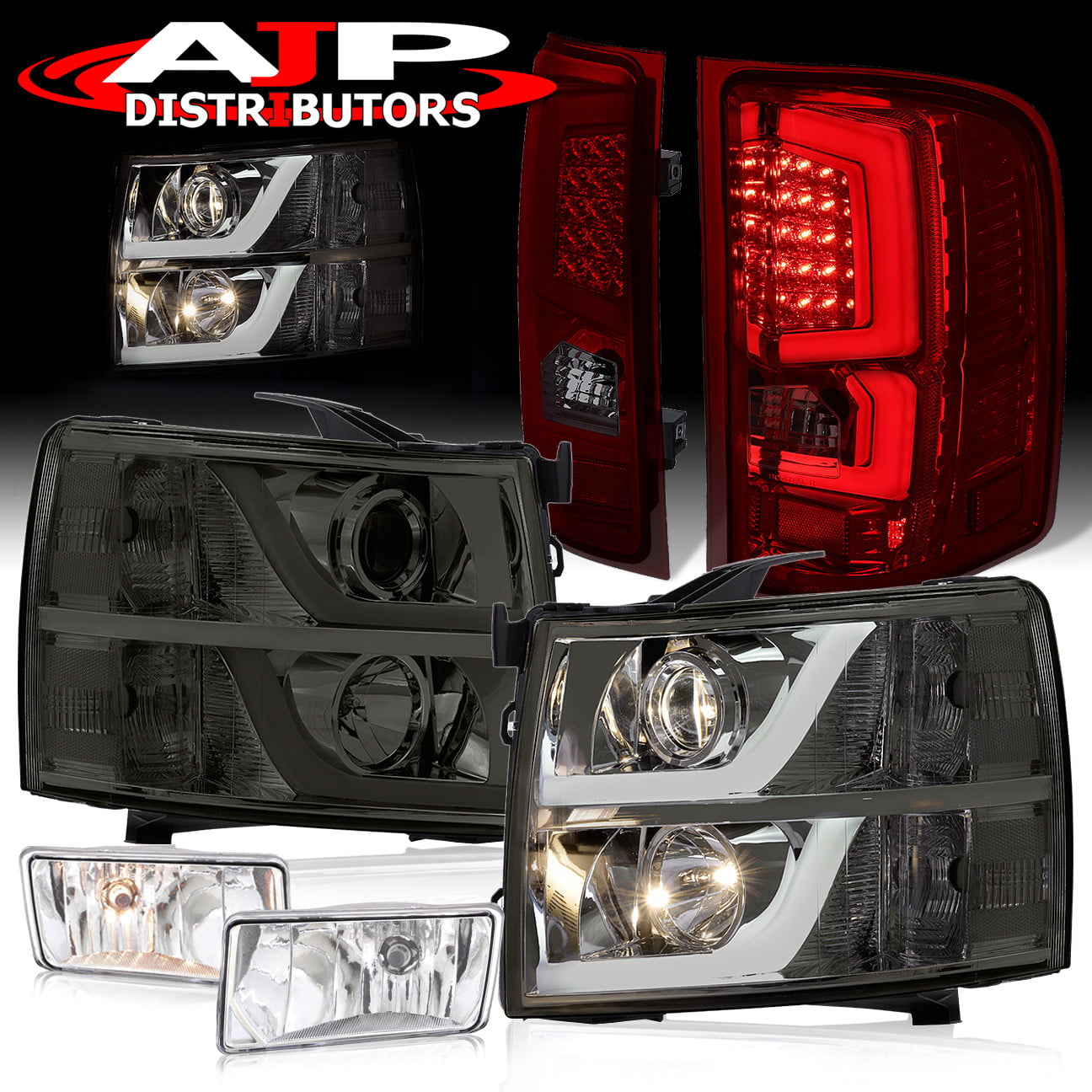 AJP Distributors New Generation Replacement LED C-Streak Tail Lights For Chevy Silverado 2007 2008 2009 2010 2011 2012 2013 07 08 09 10 11 12 13 