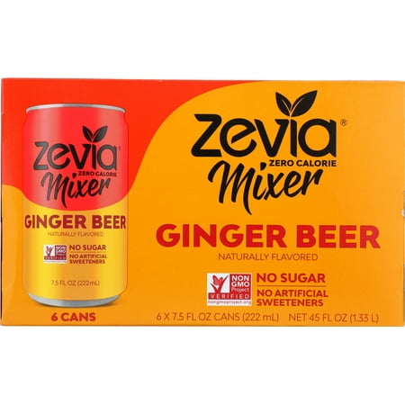 ZEVIA MIXER GINGER BEER 0 CALORIE 6 PACK 45 OZ (Best Kind Of Ginger Beer)