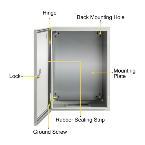Electrical Enclosure 16' ×12' ×6'' Carbon Steel IP66 Junction Box