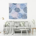 thumbnail image 5 of FREEAMG Navy Dahlia Flowers Tapestry Aesthetic Tapestry Wall Hanging for Home Decor 90" x 60" Inches, 5 of 6