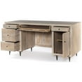 thumbnail image 4 of Sarah Solid Wood Hand-Carved Executive Desk in Brushed Ivory Finish, 4 of 7
