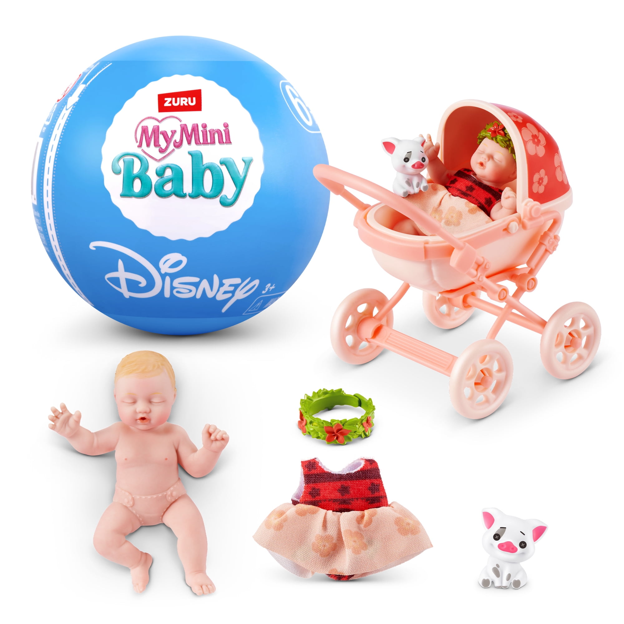 My Mini Baby Disney Mystery Capsule by ZURU - Collectible Surprise Unbox Baby Doll with Accessories for Kids Ages 3+