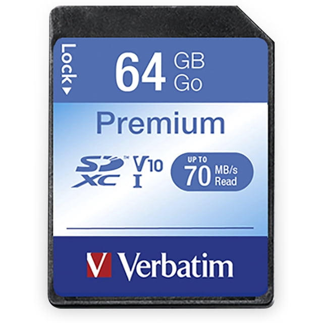 Tarjeta de memoria Verbatim Premium SDXC 64GB Class 10 UHS-I V10