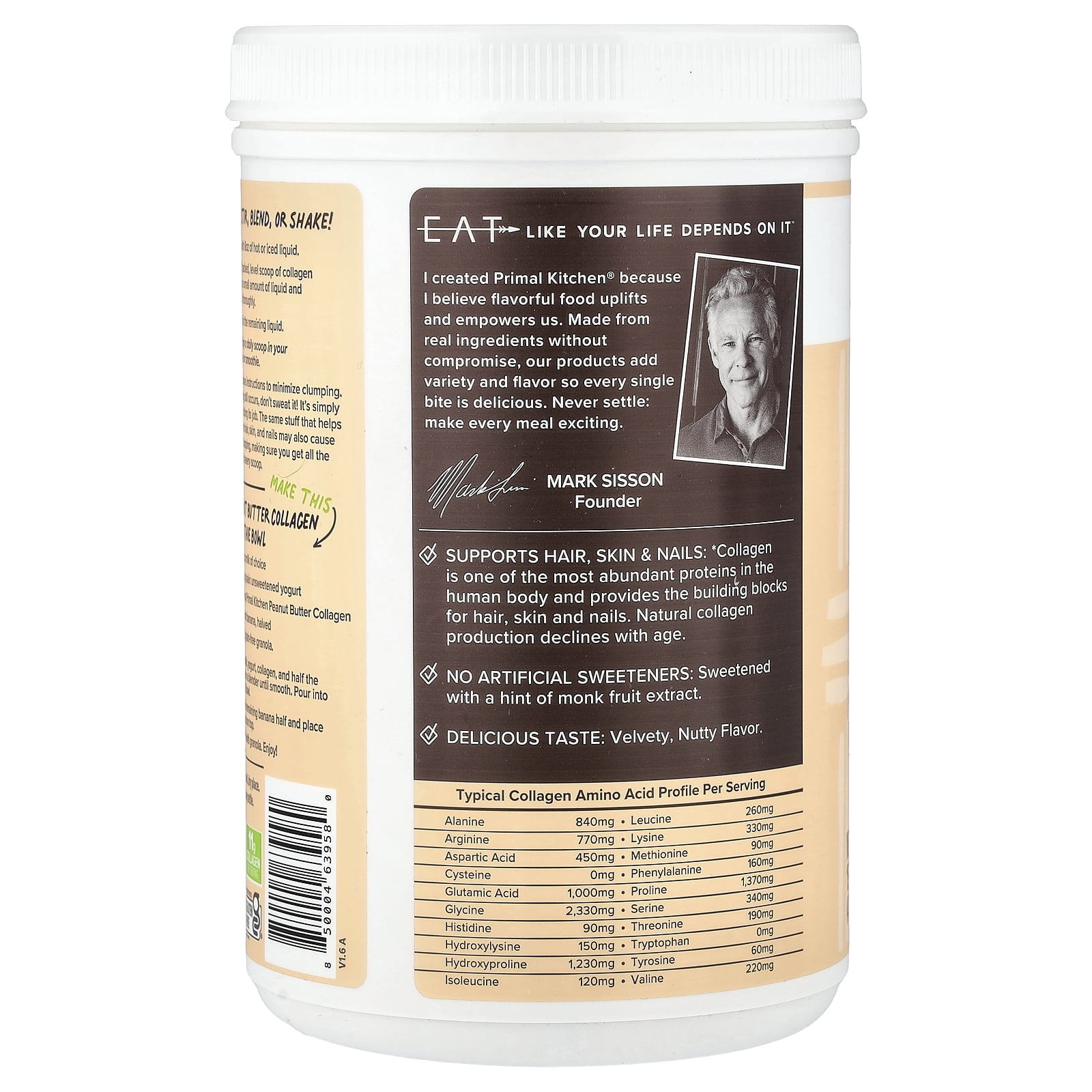 Primal Kitchen Collagen Fuel Peanut Butter 14.03 oz Powder