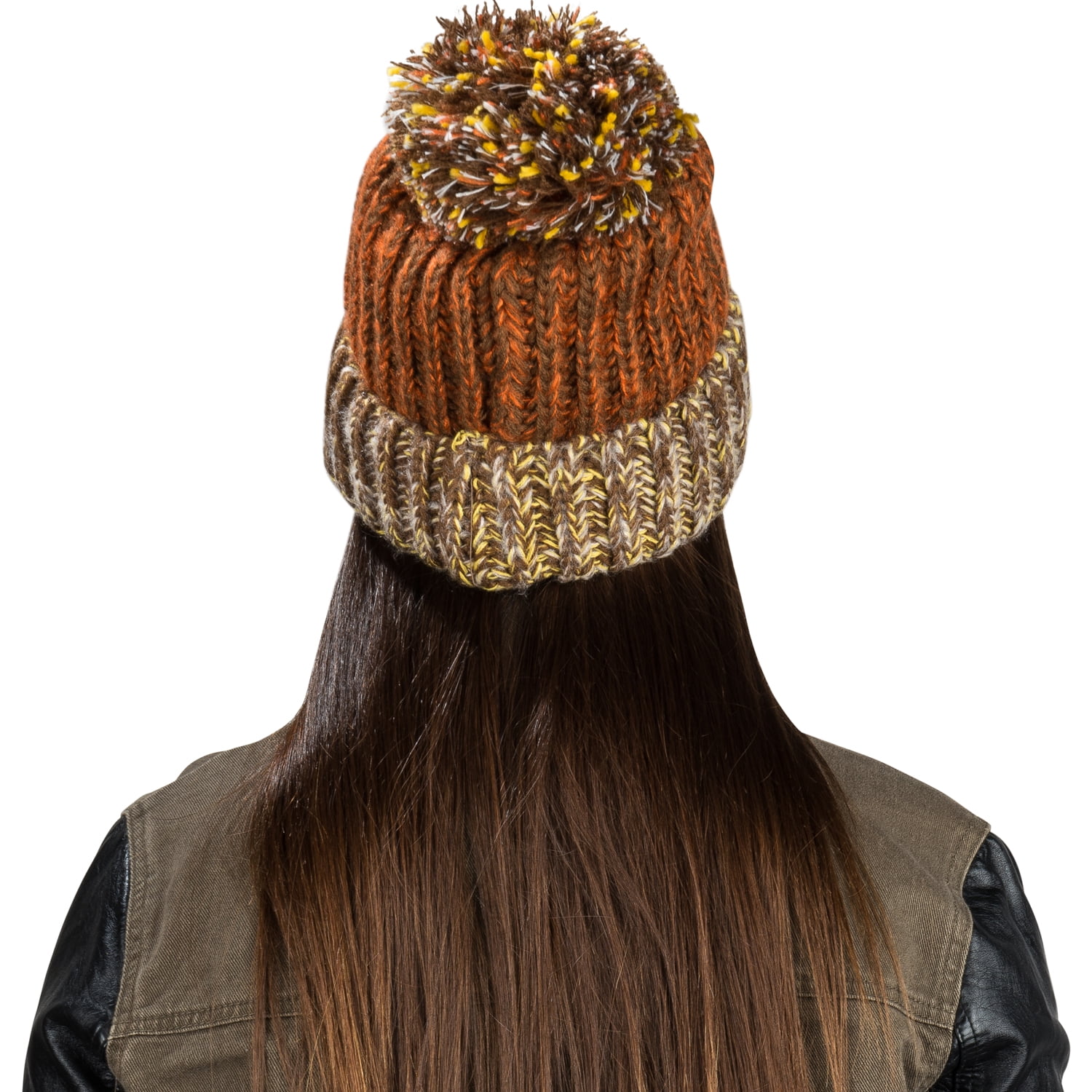 Women's Echo PomPom Warm Knitted Casual Beanie and Soft Plush Infinity Scarf Bundle