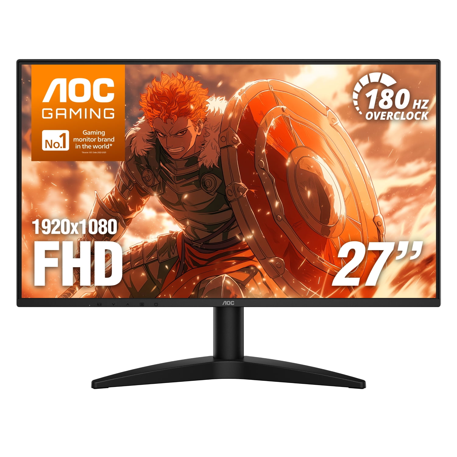 AOC G27MC36N 27" Gaming Monitor FHD 180Hz Monitor HDMI & DP Port - BLACK