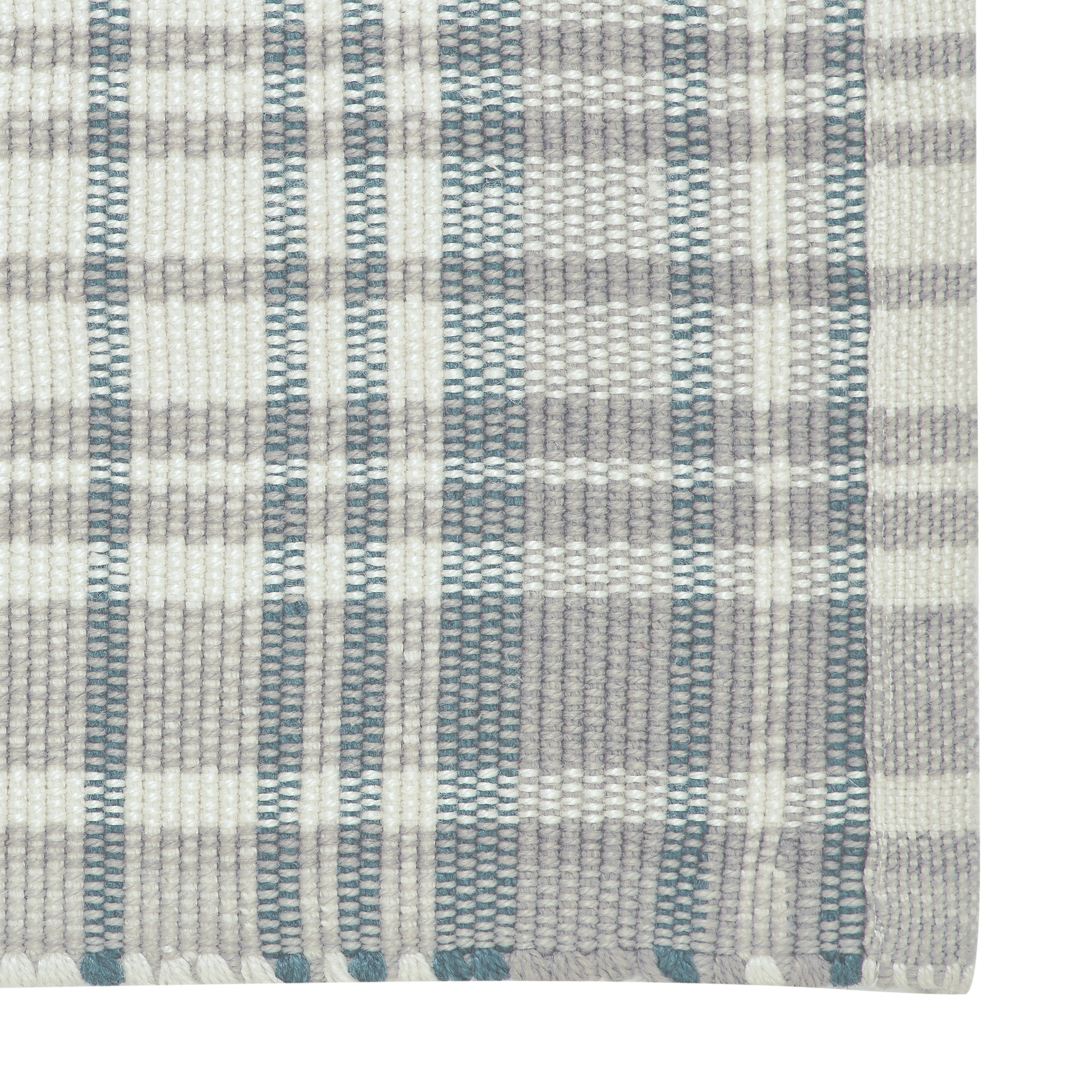 My Texas House Grey Plaid Layering Polyester Indoor/Outdoor Area Rug, 24" x 36" - image 4 of 7