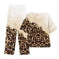 thumbnail image 3 of Mikilon Ensemble Élégant pour Femmes 2 Pcs Coton & Lin Imprimé Manches 5/10 Col Rond + Pantalon Décontracté Ensemble Chic & Confortable Manches Courtes Col Rond Blouse/chemise Blanc m, 3 of 3