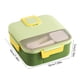 thumbnail image 3 of Bento Hermético para Microondas, Recipiente de Comida de Plástico Alimentario con Múltiples Compartimentos, 19x18x7cm, Diseño Ligero y Portátil para Adultos, Verde/Gris/Rosa, 3 of 6