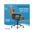 thumbnail image 5 of Click365 Transform 2.0 Ergonomic Mid Back Desk Chair Bonded Leather Cognac, 5 of 8