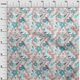 thumbnail image 3 of oneOone Cotton Jersey Dark Teal Green Fabric Beach Starfish &Shell Dress Material Fabric Print Fabric By The Yard 58 Inch Wide, 3 of 4