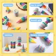 thumbnail image 5 of Joyfy 4 Pcs Impossible Cone Fidget 3D Printed Toys Flexible Pyramid Party Favors Stress Relief Autism Sensory Gifts for Kids Adults Birthday & Christmas, 5 of 8