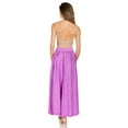 thumbnail image 2 of Sakkas Noemi Women's Long Maxi Summer Casual Boho Skirt Elastic Waist & Pockets - Purple - One Size, 2 of 5