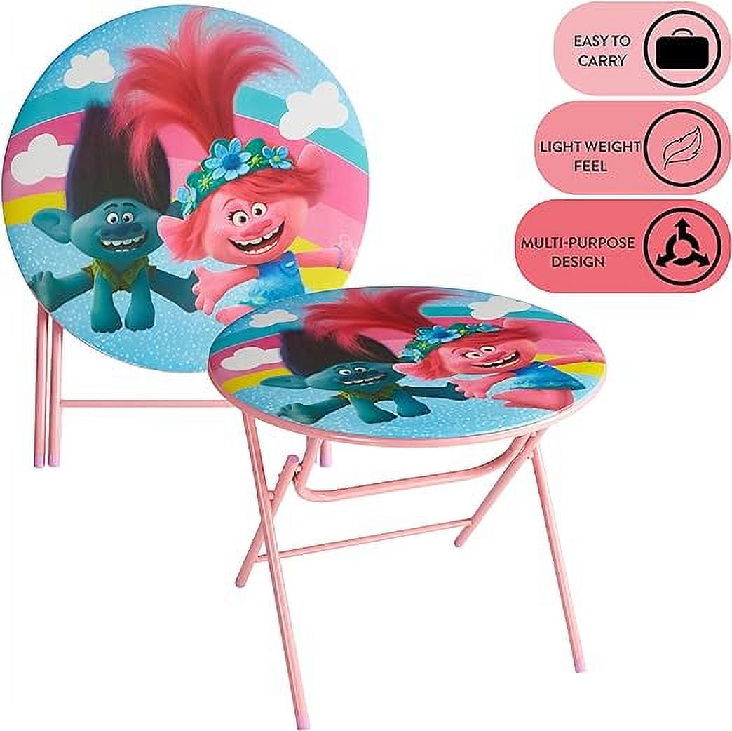 DreamWorks Trolls 3-Piece Kids' Round Table and Chair Set photo 3