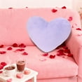 thumbnail image 5 of Faux Rabbit Fur Heart-Shaped Pillow - Soft Plush Sofa Cushion, Personalized Bedside Decor, Cozy Adorable Home Accent for Living Room/Bedroom, Decorative Pillow for Relaxation, 12.99*9.84in, Purple, 5 of 6