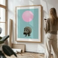 thumbnail image 3 of Hippo Balloon Ride - Digital Art Humor Animal Surrealism Whimsical Modern Art Illustration Pop Art Unframed Wall Art Print 5 x 7 inches, 3 of 16