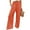 Orange, variant on Mumubreal Women's Wide Leg Linen Pants Drawstring High Waist Palazzo Pants Flowy Beach Lounge Trousers with Pockets