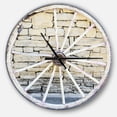 thumbnail image 1 of DesignArt Old Vintage Broken Wood Wheel Large Wall Clock, 1 of 2