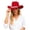 Z155-Red, variant on Mens Classic Western Cowboy Hat with Metal Buckle Band, Wide Brim Sun Protection Breathable Headwear for Outdoor Riding and Daily Casual Wear