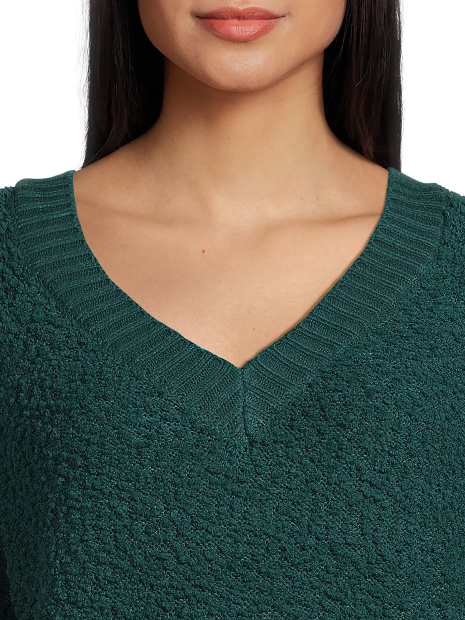 Love by Design Women's Juniors Popcorn Knit Pullover Sweater, Midweight, Sizes S-XL