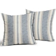thumbnail image 6 of Blue Pillow Covers 18x18 Set of 2 Gray Grey Dot Print Striped Decorative Outdoor Pillowcases Boho Rustic Farmhouse Decorative Throw Cushion Case Decor for Couch Sofa Bed, 6 of 6