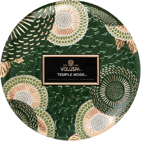 3 Wick Tin Candle - Temple Moss by Voluspa for Unisex - 12 oz Candle