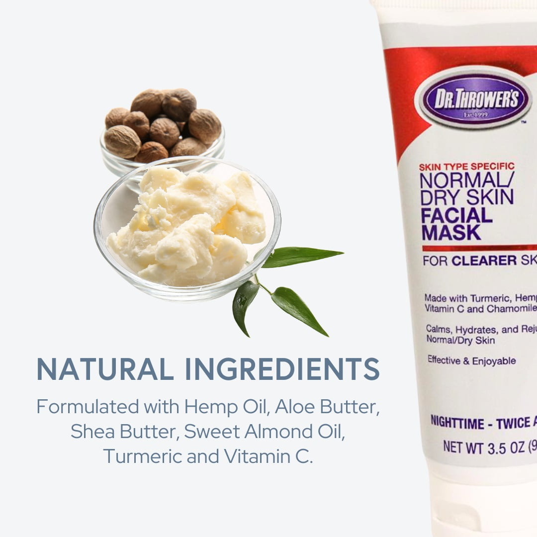 Dr. Thrower's Normal/Dry Skin Facial Mask with Turmeric and Vitamin C, 3.5 oz