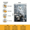 thumbnail image 6 of Owl & Floral Print Throw Blanket, Soft Lightweight Knit, Polyester, Digital Print, Flannel, Contemporary Style, All-Season, Perfect Gift for Sofa, Bed, Chair, Camping - 70x100cm, 6 of 6
