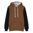 thumbnail image 3 of OUSITAID Fashion Men Hooded Sweatshirts Comfortable Hoodie Drawstring Patchwork Pocket Tops, 3 of 4