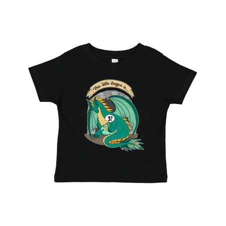 

Inktastic Third Birthday This Little Dragon is 3 Gift Toddler Boy or Toddler Girl T-Shirt