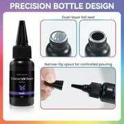 Bond Craftor 360g Colored UV Resin Kit, Clear Odorless Fast Curing Bubble Free for Jewelry Making DIY Crafts