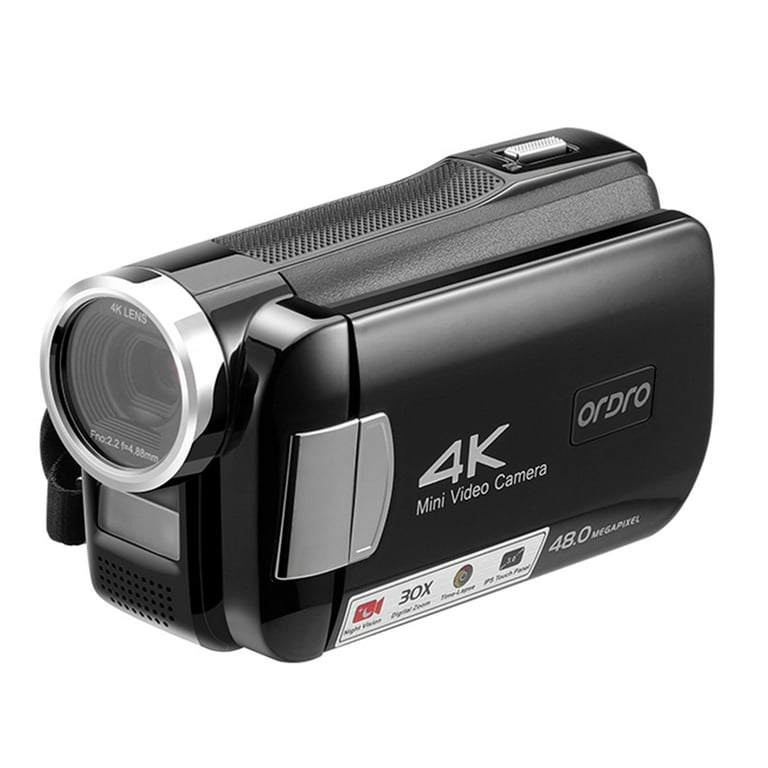 ORDRO AC2 4K Digital Video Camera Camcorder DV Recorder 48MP 30X Digital  Zoom IR Night Vision 3.0 Inch IPS Touchscreen with Battery Remote Control