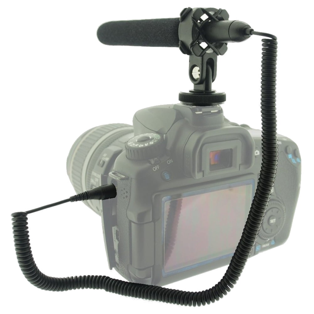 Wasabi Power Microphone MIC-120 Mini Condenser Shotgun for DSLR Cameras, Camcorders