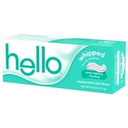 Hello Whipped Fluoride Toothpaste, Minty Foam Toothpaste, Peppermint Stick, 4.0 oz