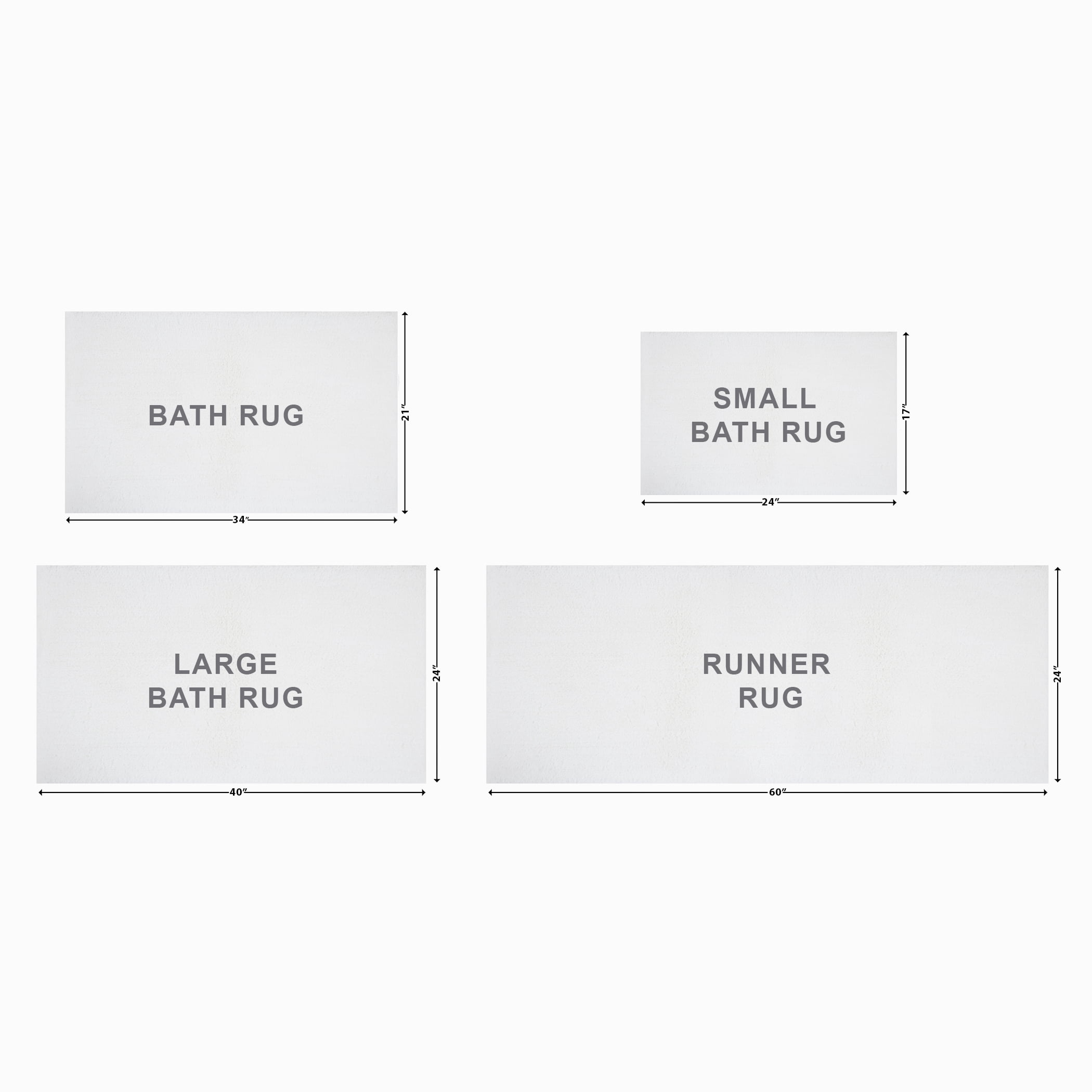 Hotel Style White Micro-Polyester 24" x 40" Bath Rug