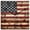 Red Blue Brown, variant on American Flag Wooden Wall Clock Silent Non Ticking, Retro Rustic Stars And Stripes US Flag Square Wall Clocks Battery Operated, Decor Clock for Home Office, Living Room, Kitchen, 12 Inch