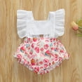 thumbnail image 2 of ITFABS Baby Girl's Summer Jumpsuits Flying Sleeve Lemon/Cartoon Printed Romper, 2 of 7