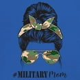 thumbnail image 3 of Military Mom Women's Long Sleeve T-shirt Proud Mom Life Messy Bun Sunglasses Mother's Day Mama Mommy Active Duty Veteran Vet, 3 of 7