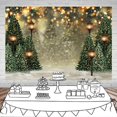 thumbnail image 3 of Fondo de paisaje de bosque de invierno con nieve, árboles de pino de Navidad, puntos de halo, fondo de fotografía, paisaje de invierno, país de las maravillas, bosque, fiesta familiar, decoración de pared, accesorios de estudio fotográfico (7 x 5 pies) esquí esquí Gafas de esquí, 3 of 5