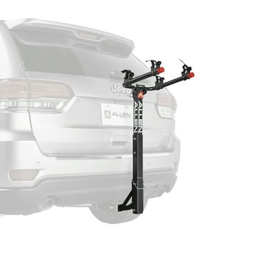 Allen Sports Deluxe 2-Bicycle Hitch Mounted Bike Rack Carrier with Folding Arms, Model 522RR, Black