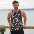 thumbnail image 6 of Uemuo Snake And Floral1 Pattern Men's Muscle Shirts Sleeveless Dry Fit Gym Workout Tank Top Lightweight Sports Tank Top Beach Tank Top, Loose-fit Sleeveless Shirt-3X-Large, 6 of 7