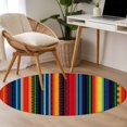 thumbnail image 3 of Area Rug 48in, Abstract Colorful Stripe Floor Carpet Living Room Rug, Ref Blue Yellow Line Non-Slip Welcome Mat Indoor Rugs for Bedroom Dining Room, 3 of 9