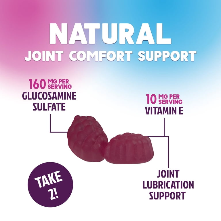 Joint Support Gummies - Glucosamine Plus Vitamin E Nature's Joint Support  Supplement for Occasional Discomfort for Back, Knees & Hands - Cartilage &  ...