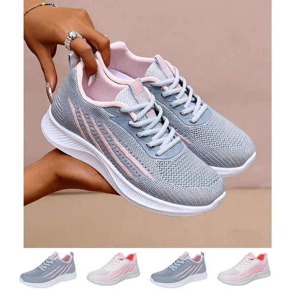 IEMIEMIEM Womens Sneakers Mesh Breathable Athletic Comfortable Casual Lightweight Tennis Walking Sports Running Shoes Gym Fashion Sneakers 5.5 wide
