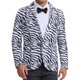 thumbnail image 1 of BLAZERS PARA HOMBRES INSPIRE CHIC Estampado de Animales Solapa con Muesca Ajuste Slim 2XL Estampado de Cebra, 1 of 5