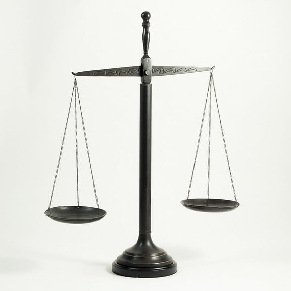 Bey-Berk 21 1/2" Scale Sculpture Bronzed Finished Wood Base (B196)