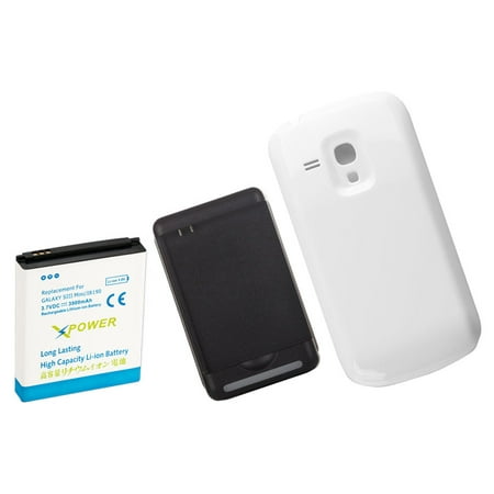 High Capacity Battery Door - X Power 3900mAh High Capacity Battery + White Door + Charger Galaxy S3 Mini 8190