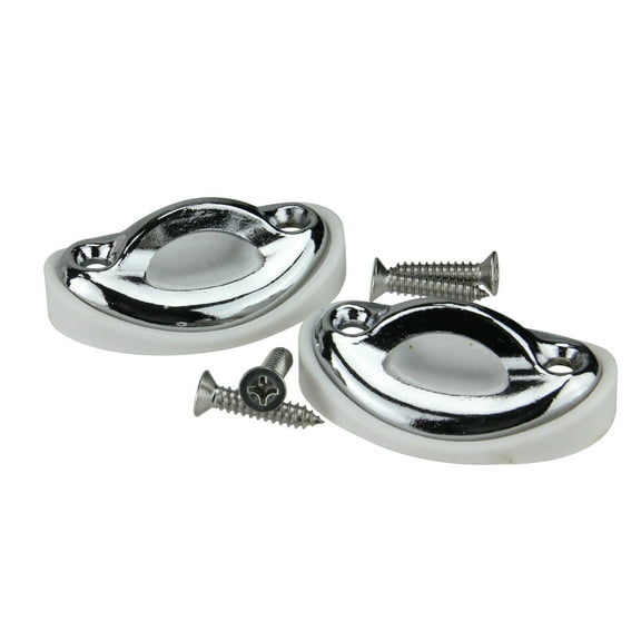 Pool Central 2pc Swimming Pool Wall Anchors with Heavy Rubber Pad - Silver