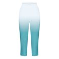thumbnail image 3 of SCSAlgin Women Sports Capris Gradient Printed Comfortable Casual Beach Pants Yoga Capris, 3 of 4