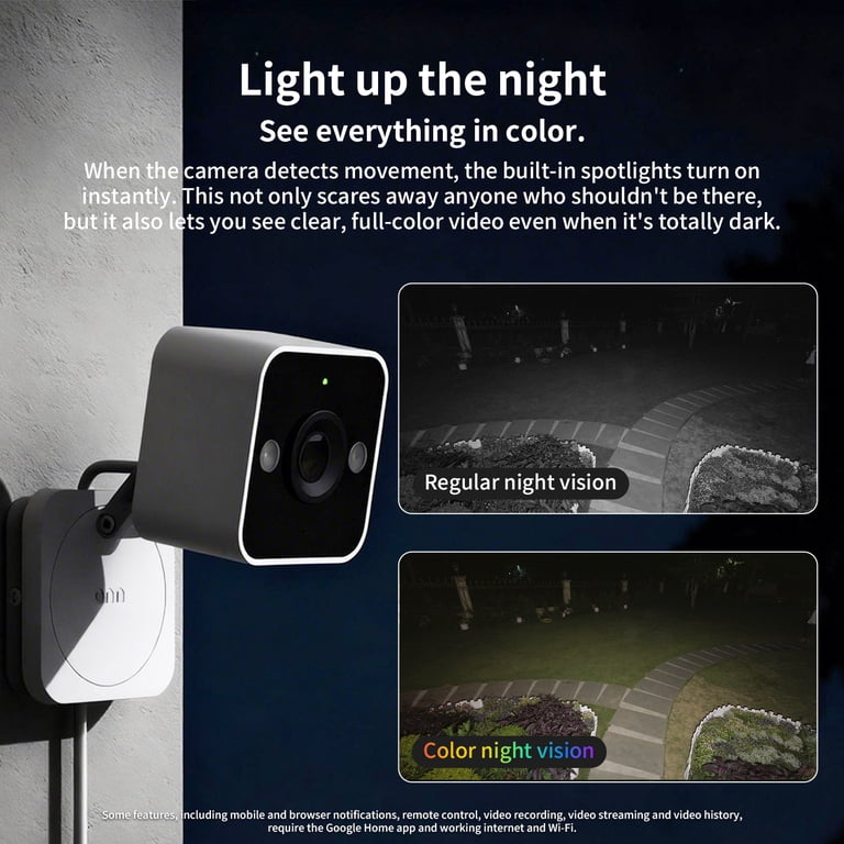 onn. Outdoor Camera Plug-In 1080p HDR with Google Home photo 7